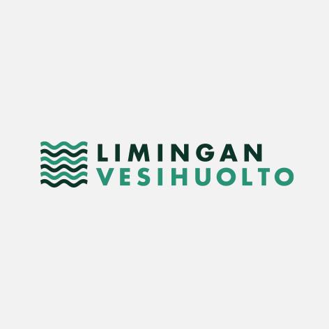 Asiakkaallemme Limingan Vesihuollolle suunnittelemamme liikemerkki ja logo