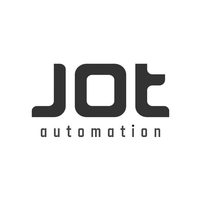 Jot Automation Oy:n logo mustavalkoisena