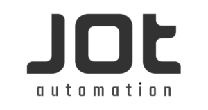Mainostoimisto Luman asiakas Jot Automation mustavalkoinen logo