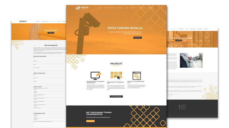 Captis Control Oy wordpress verkkosivujen suunnitelma